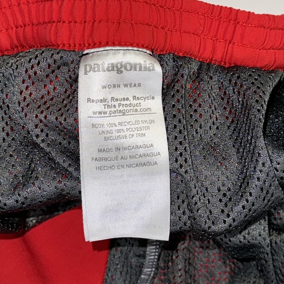 Patagonia Swim Trunks Mens XXL Red Shorts Drawstring Lined Elastic Waist - Picture 6 of 7